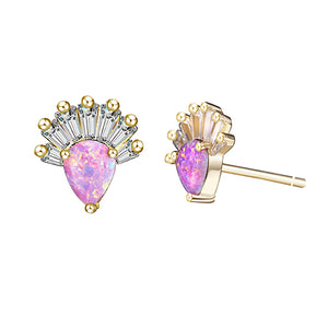 Rose Gold Vermeil Earrings - SELENE - OP08