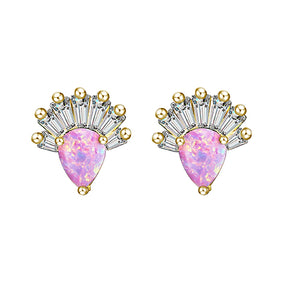 Rose Gold Vermeil Earrings - SELENE - OP08