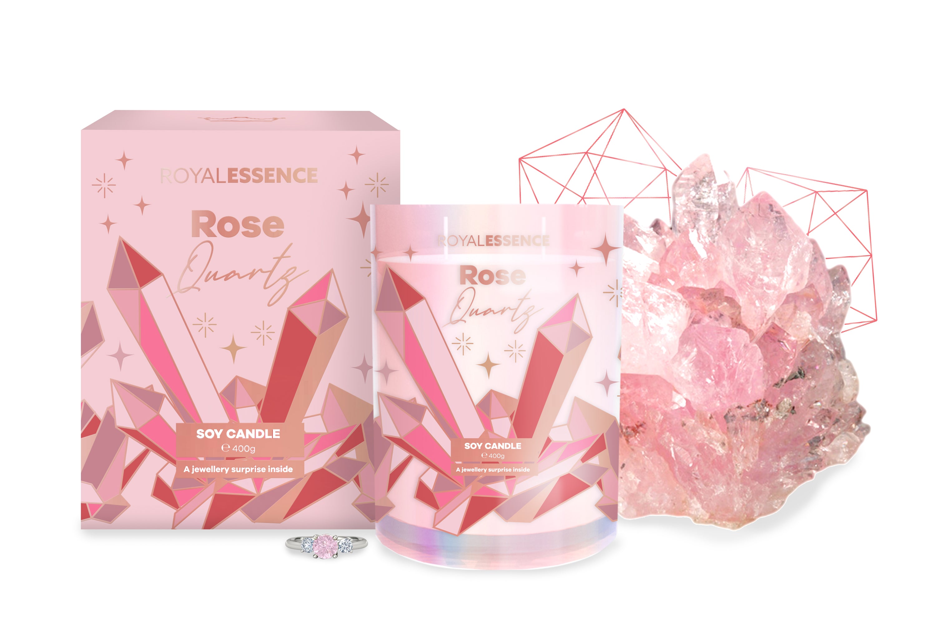 rose quartz candle rose quartz candle